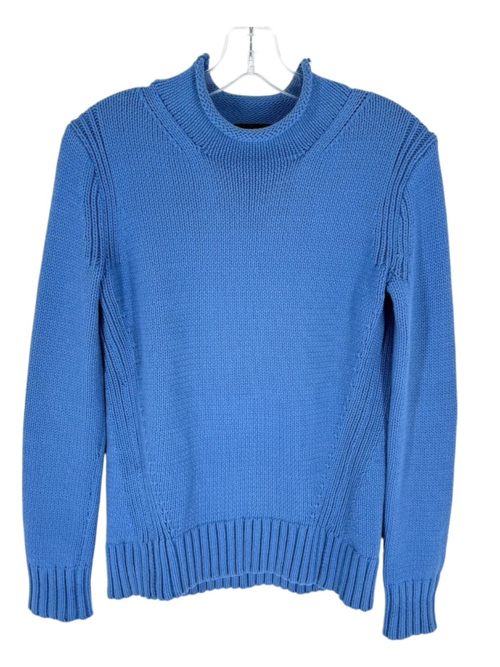 J Crew 1988 Rollneck Sweater Womens Size XXS Blue Periwinkle Cotton Blend